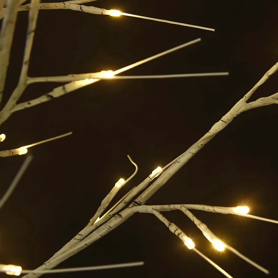 Sapin de Noël 128 LED blanc chaud Saule 1,2 m Int/Ext - 5