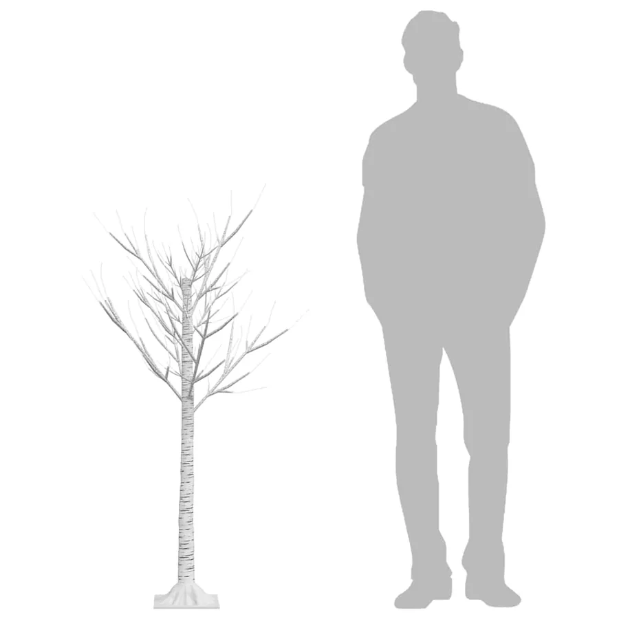Sapin de Noël 128 LED blanc chaud Saule 1,2 m Int/Ext - 7