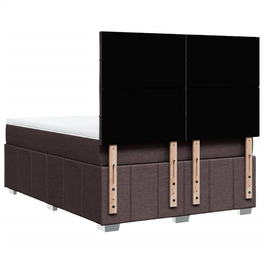 Sommier à lattes de lit avec matelas Marron foncé 140x200 cm - 8