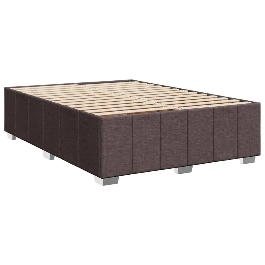 Sommier à lattes de lit avec matelas Marron foncé 140x200 cm - 10