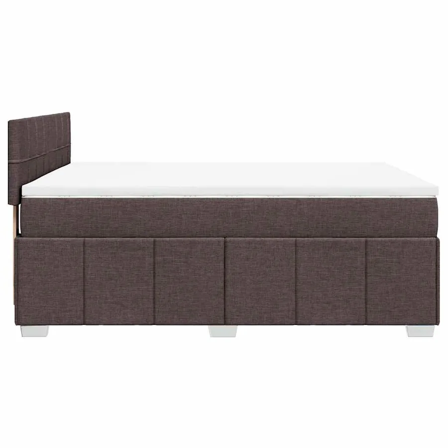 Sommier à lattes de lit avec matelas Marron foncé 140x200 cm - 5