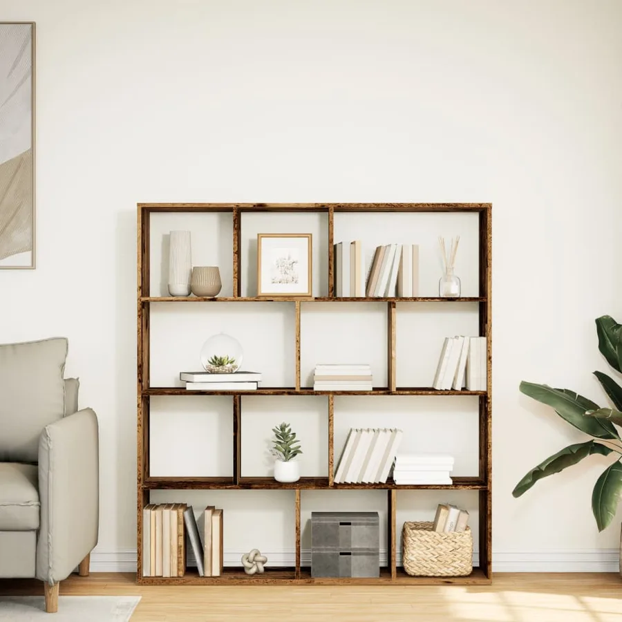 Bibliothèque vieux bois 132x29x141,5 cm bois d'ingénierie - 3