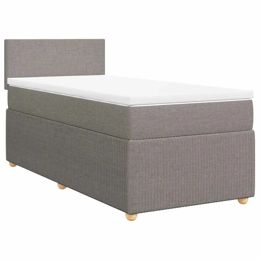 Sommier à lattes de lit avec matelas Taupe 80x200 cm Tissu - 3