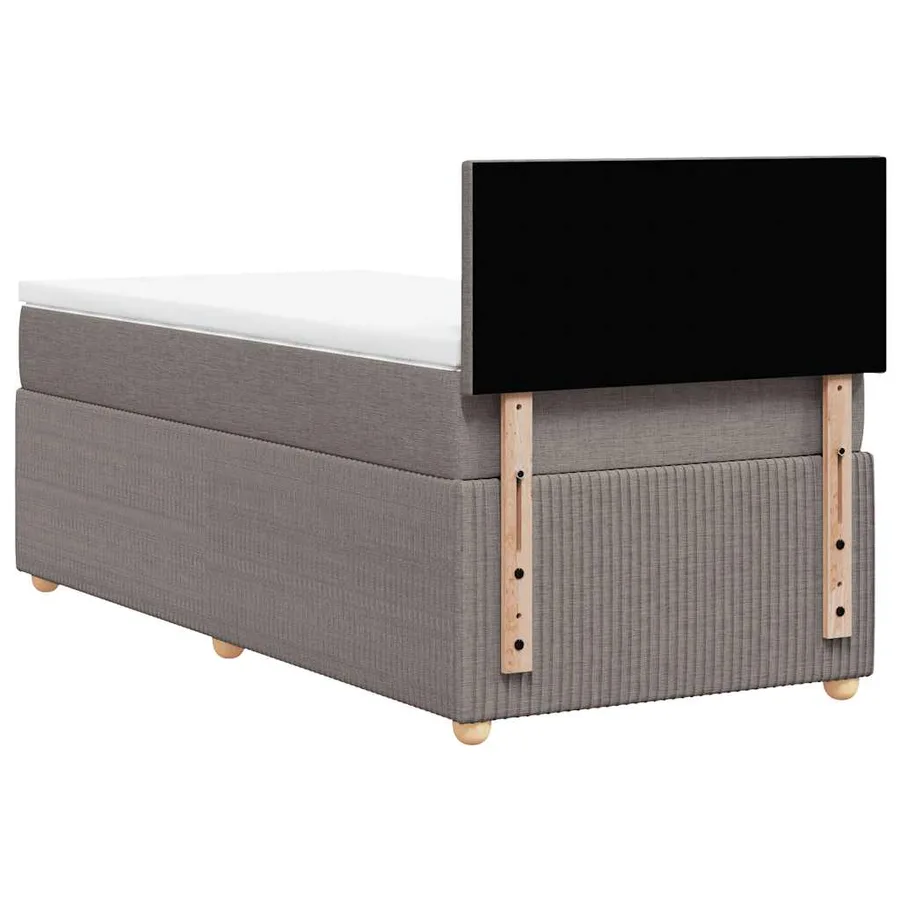 Sommier à lattes de lit avec matelas Taupe 80x200 cm Tissu - 8