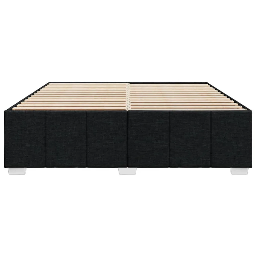 Cadre de lit sans matelas noir 200x200 cm tissu - 4