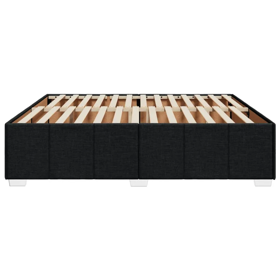 Cadre de lit sans matelas noir 200x200 cm tissu - 5