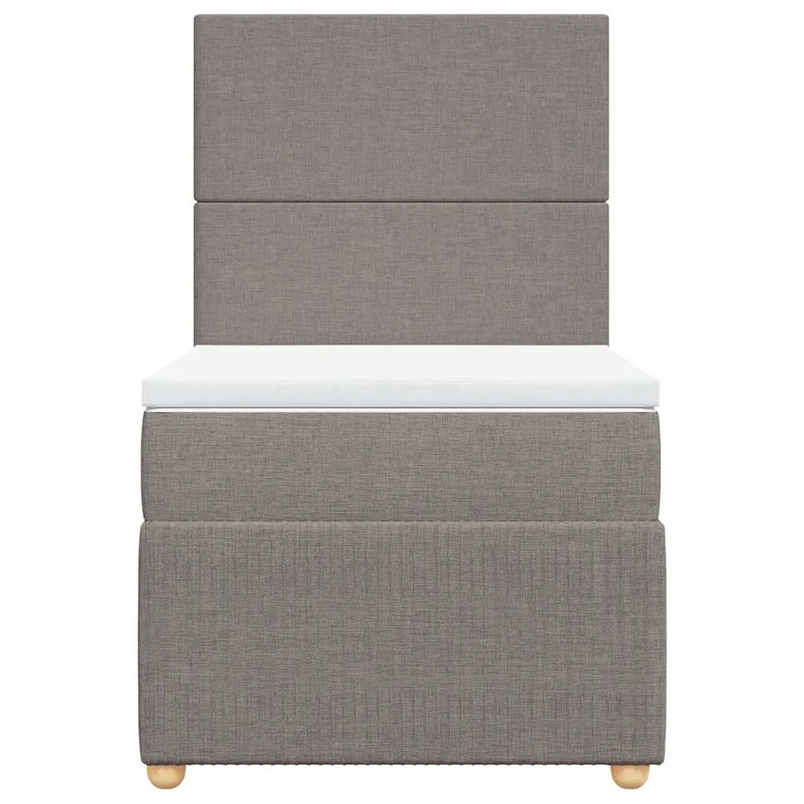 Sommier à lattes de lit avec matelas Taupe 80x200 cm Tissu - 4