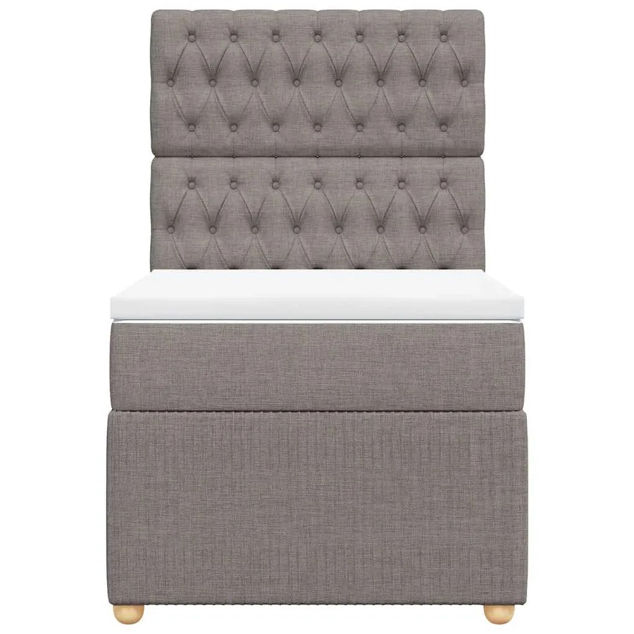 Sommier à lattes de lit avec matelas Taupe 80x200 cm Tissu - 4