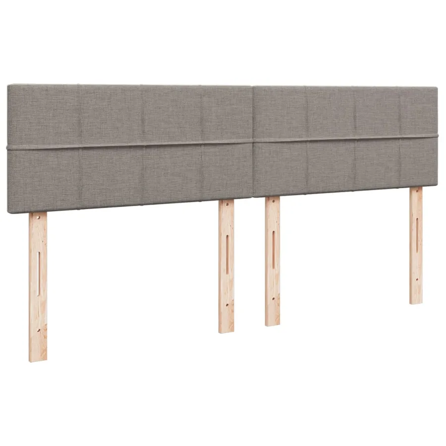 Sommier à lattes de lit avec matelas Taupe 200x200 cm Tissu - 12