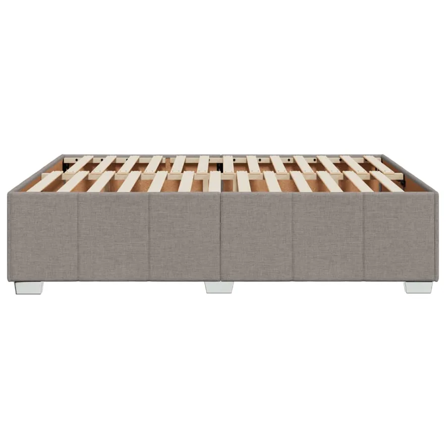 Cadre de lit sans matelas taupe 140x190 cm tissu - 5