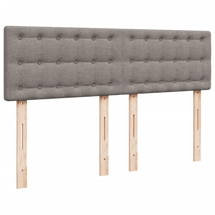 Sommier à lattes de lit avec matelas Taupe 140x190 cm Tissu - 12