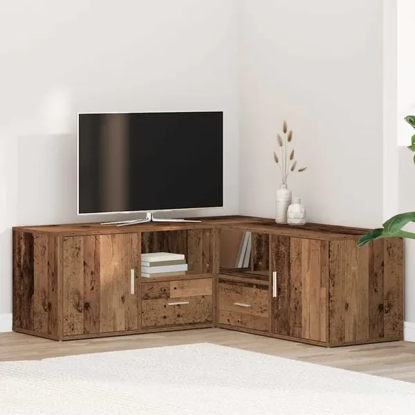 Armoire d'angle vieux bois 200x40x45 cm bois d'ingénierie
