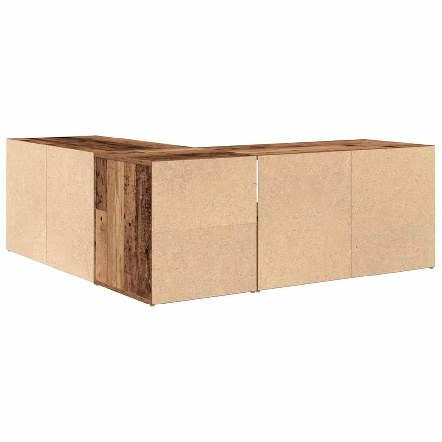 Armoire d'angle vieux bois 200x40x45 cm bois d'ingénierie - 11
