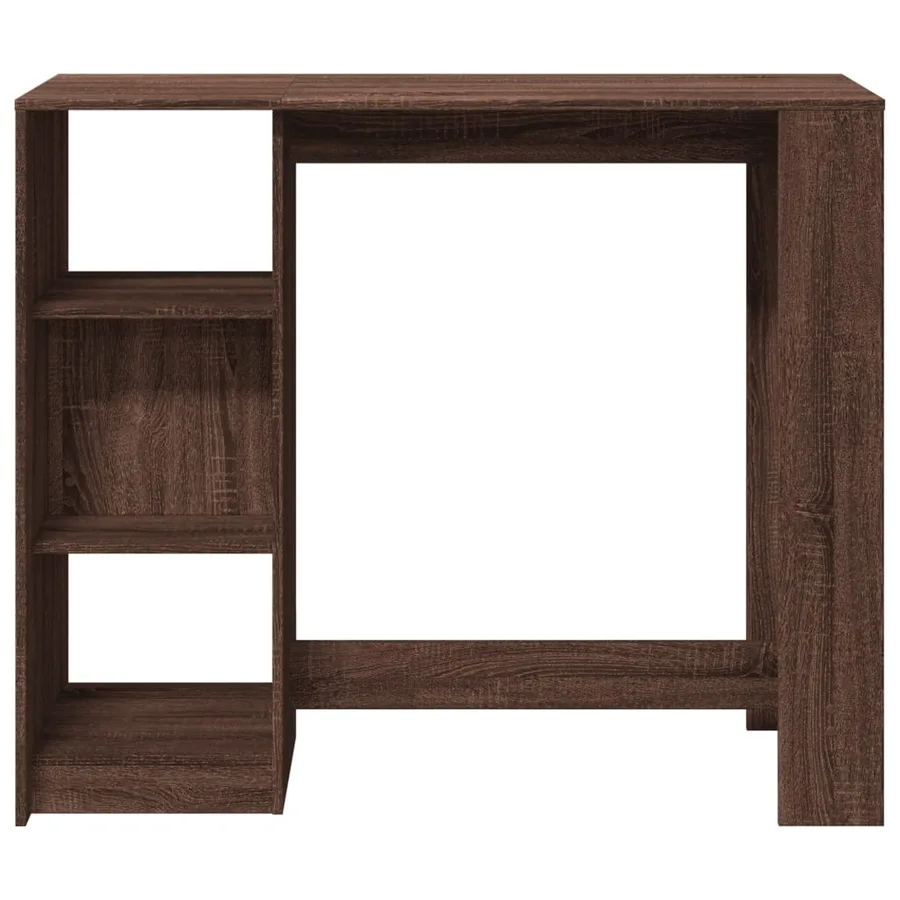 Table de bar avec étagère chêne marron bois d'ingénierie - 4