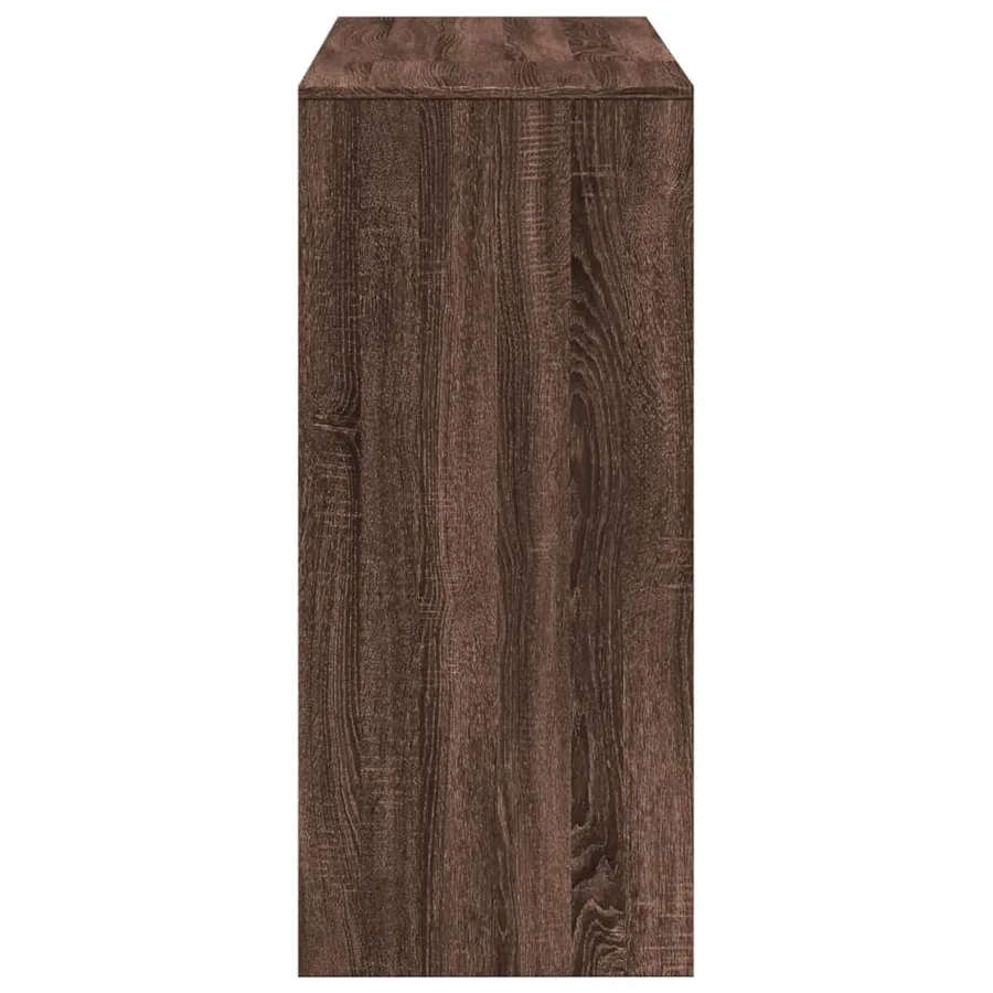 Table de bar avec étagère chêne marron bois d'ingénierie - 5