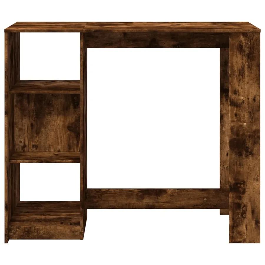 Table de bar avec étagère chêne fumé bois d'ingénierie - 4