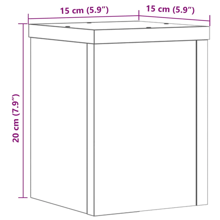 Supports pour plantes 2 pcs sonoma gris bois d'ingénierie - 8