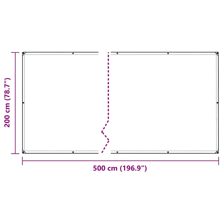 Couverture végétale avec œillets 2x5 m PVC - 10