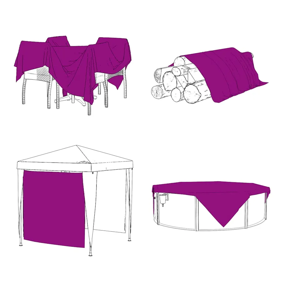 Couverture végétale avec œillets 2x5 m PVC - 5