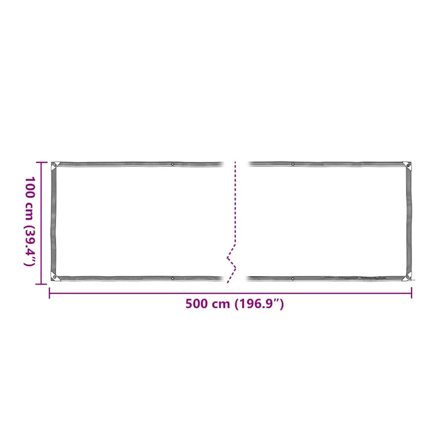 Housse de protection plantes avec œillets 1x5 m polyéthylène - 10