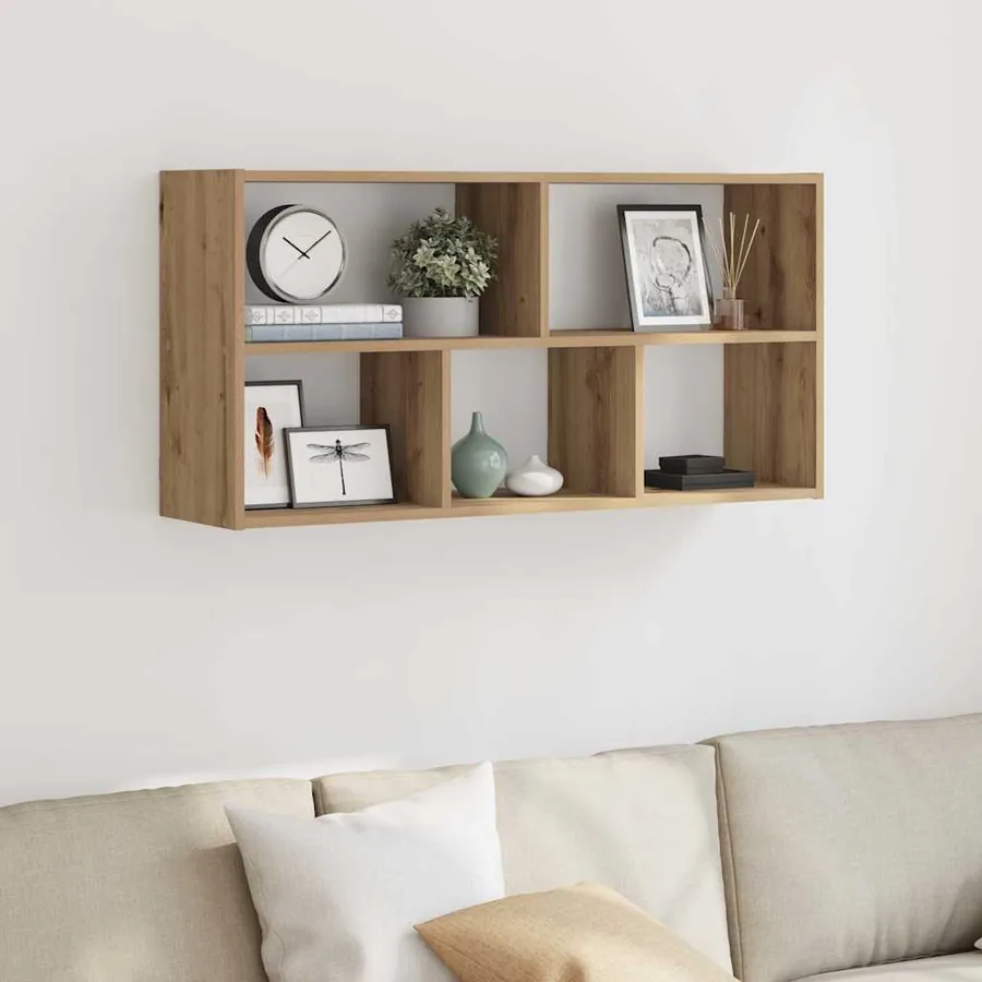 Étagère murale chêne artisanal 100x25x50 cm bois d'ingénierie