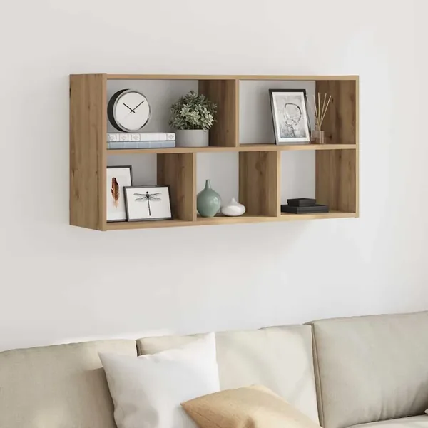 Étagère murale chêne artisanal 100x25x50 cm bois d'ingénierie