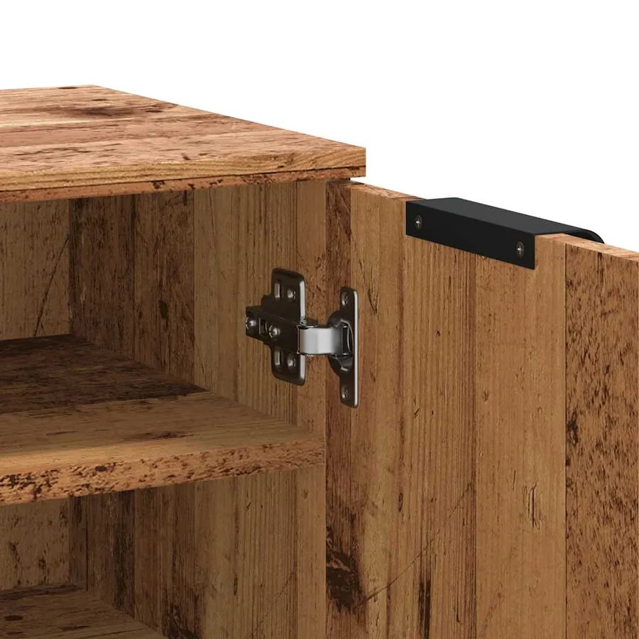 Armoire à chaussures vieux bois 59x35x100,5cm bois d'ingénierie - 8