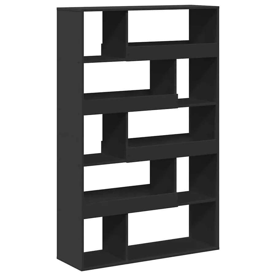 Cloison de séparation noir 100x33x156,5 cm bois d'ingénierie - 2