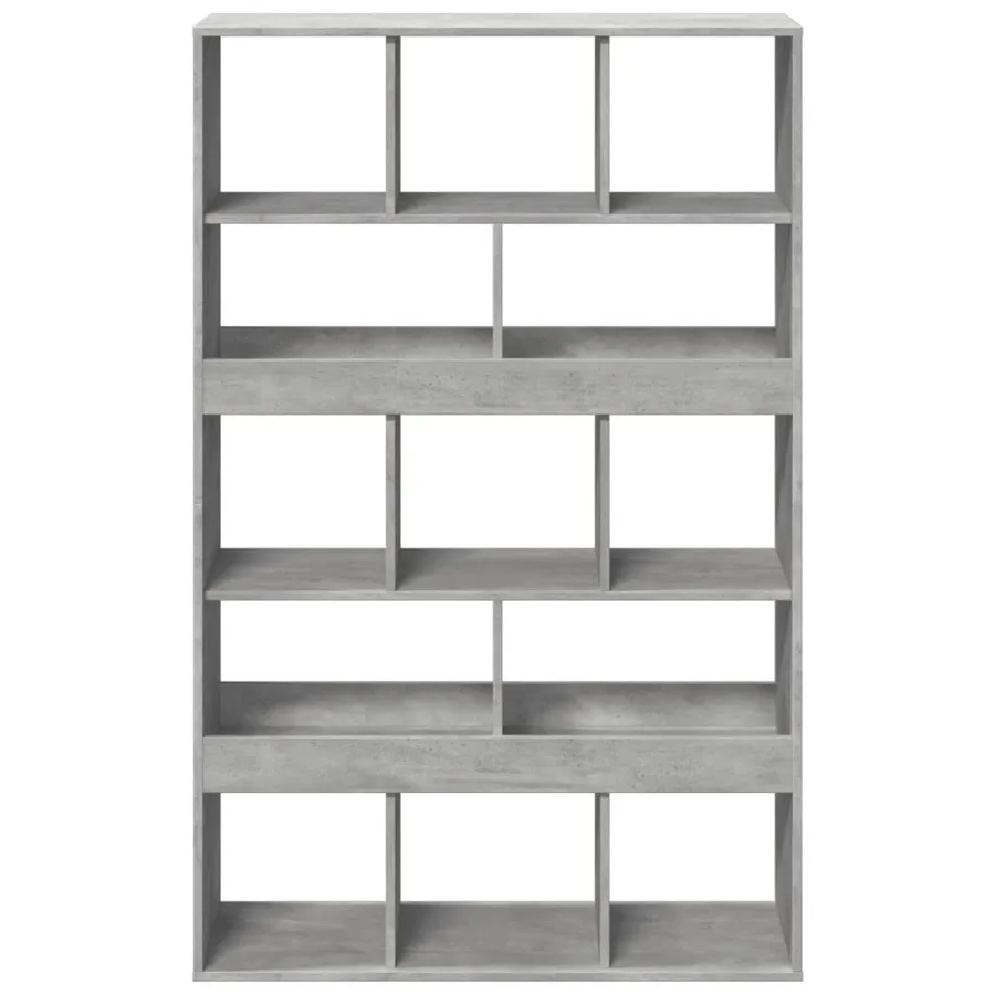 Bibliothèque gris béton 100x33x156,5 cm bois d'ingénierie - 4