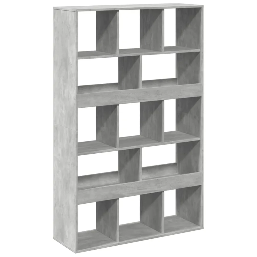 Bibliothèque gris béton 100x33x156,5 cm bois d'ingénierie - 6