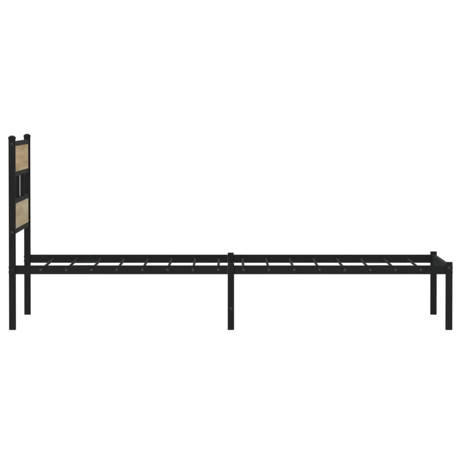 Cadre de lit en métal sans matelas chêne sonoma 100x190 cm - 5