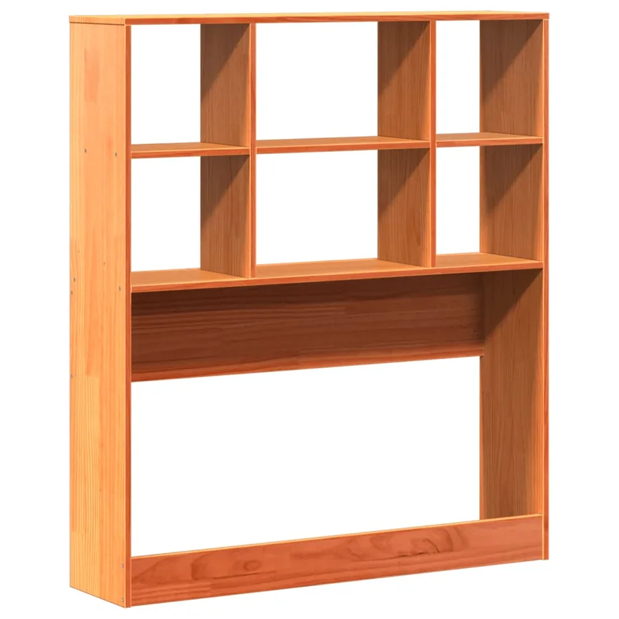 Tête de lit avec rangement cire marron 75 cm bois massif de pin - 6