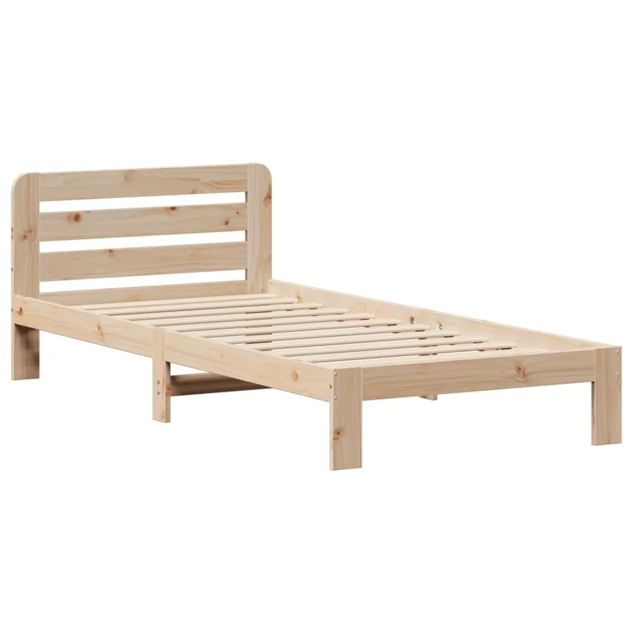 Cadre de lit sans matelas 90x200 cm bois de pin massif - 4