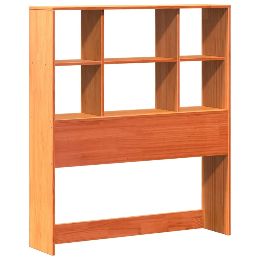 Cadre de lit sans matelas cire marron 75x190 cm bois pin massif - 6