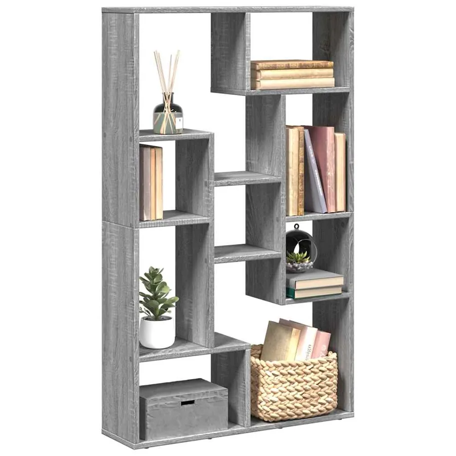 Bibliothèque sonoma gris 72x20x120,5 cm bois d'ingénierie