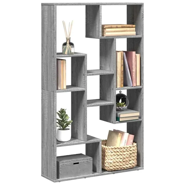 Bibliothèque sonoma gris 72x20x120,5 cm bois d'ingénierie