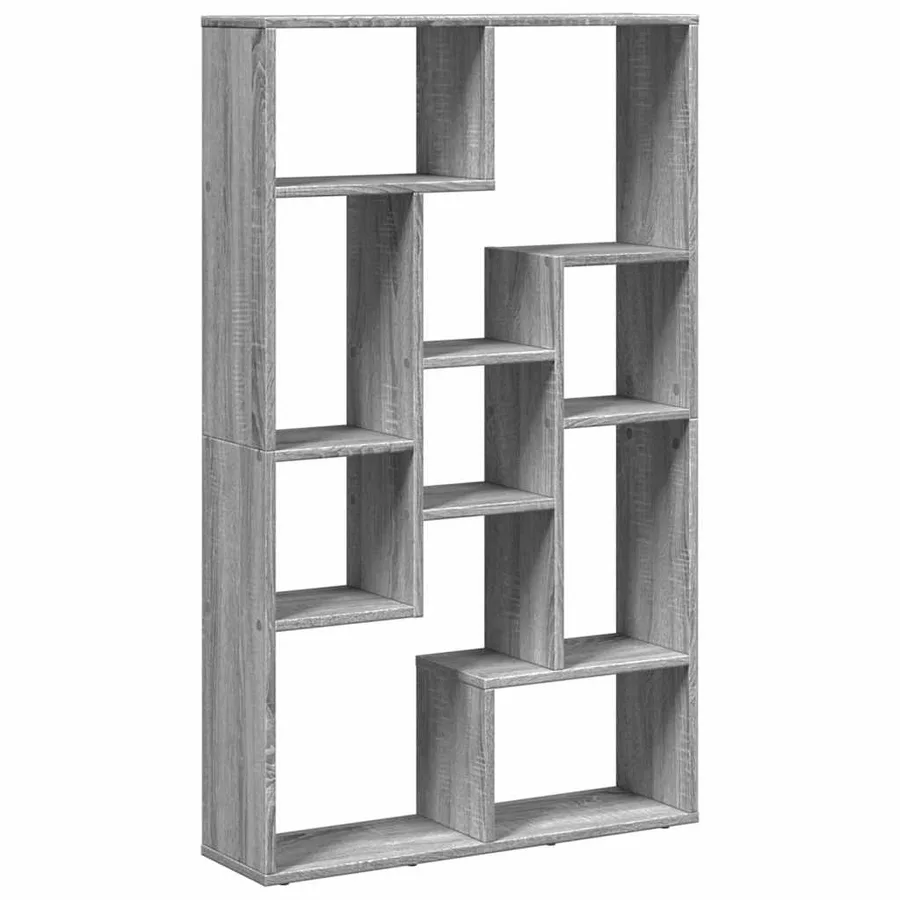 Bibliothèque sonoma gris 72x20x120,5 cm bois d'ingénierie - 6