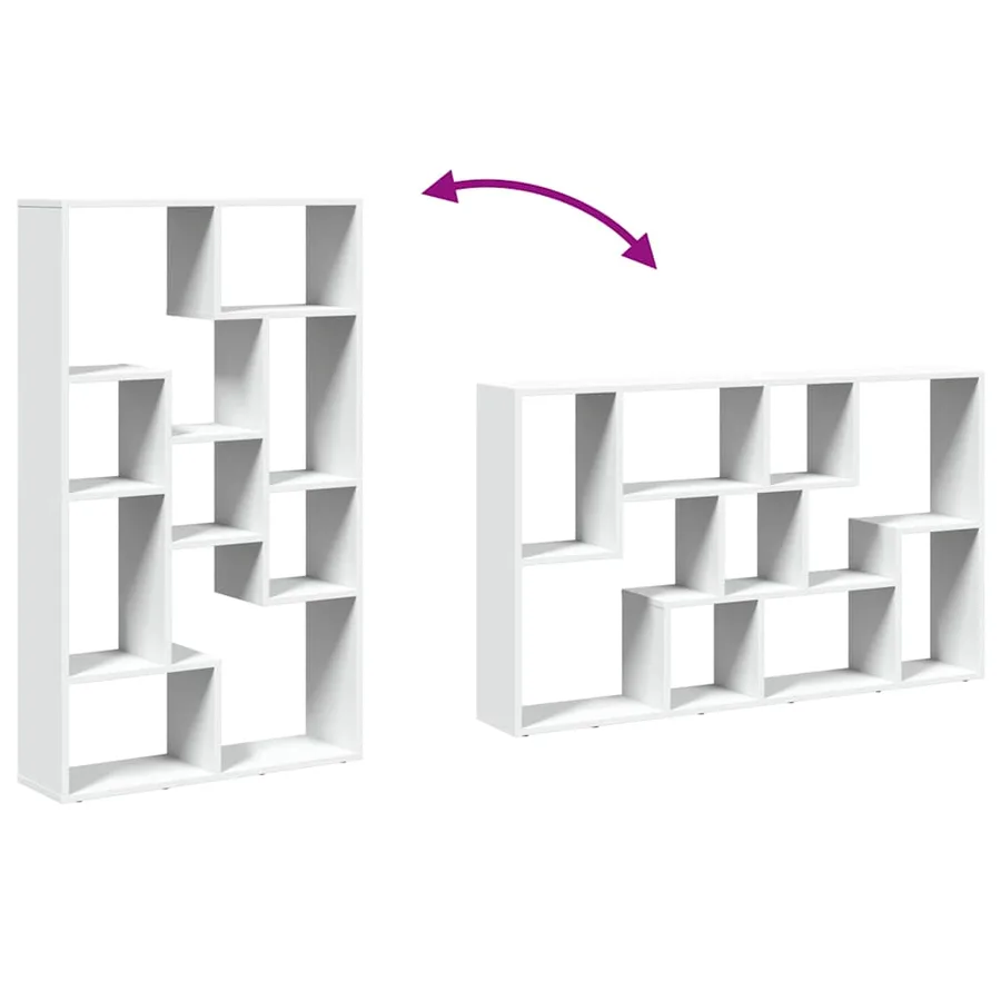Bibliothèque blanc 72x20x120,5 cm bois d'ingénierie - 9