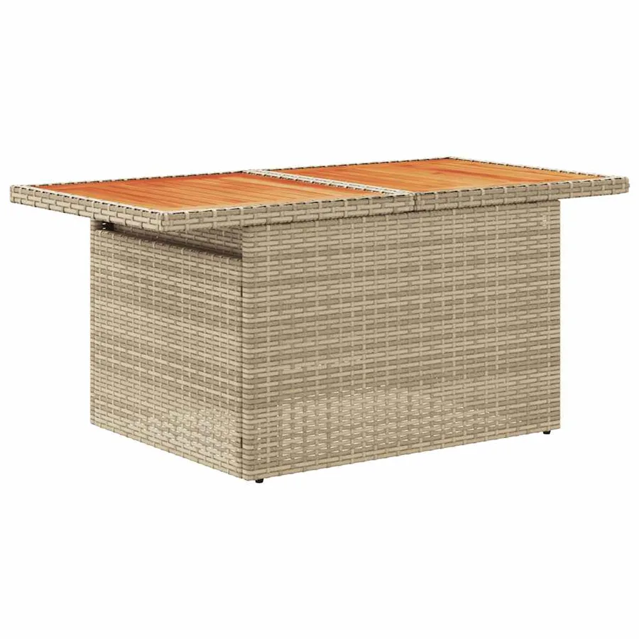 Salon de jardin avec coussins 8 pcs beige résine tressée - 5