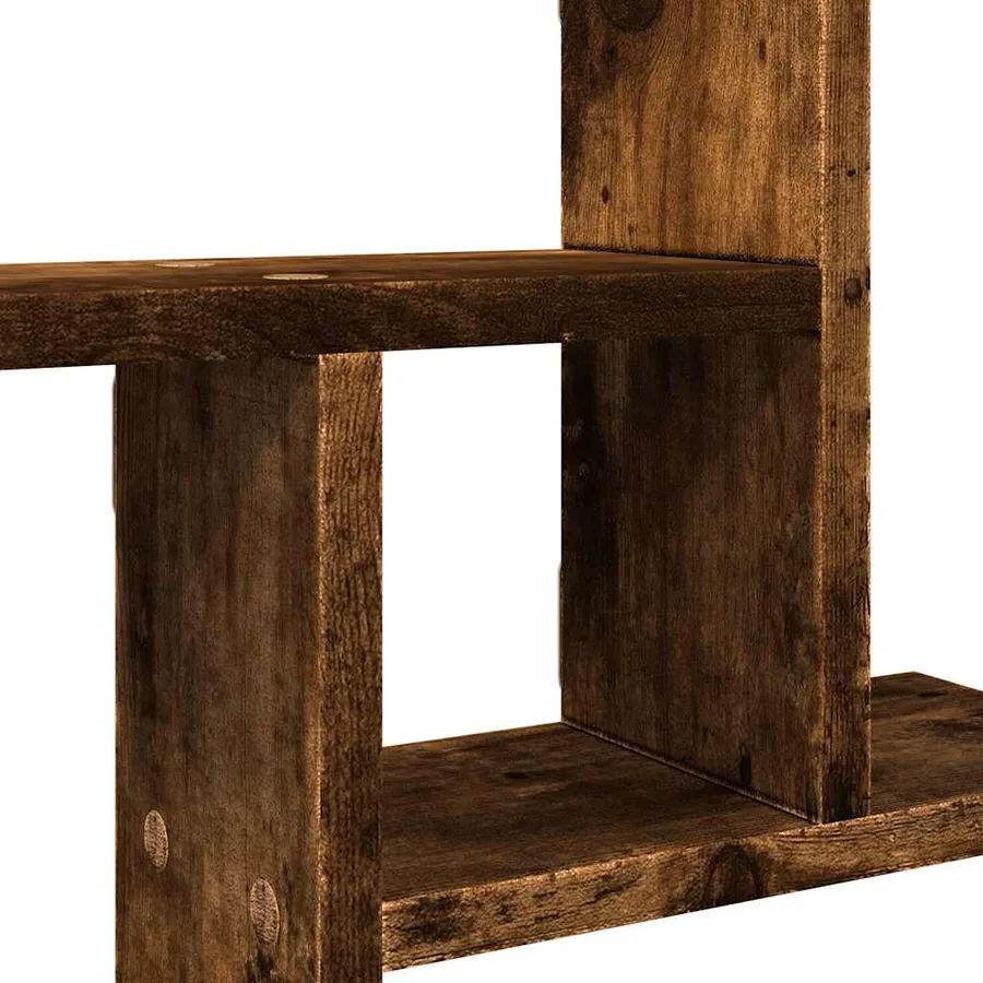 Étagères murales 2 pcs chêne fumé 38x12x38 cm bois d'ingénierie - 9