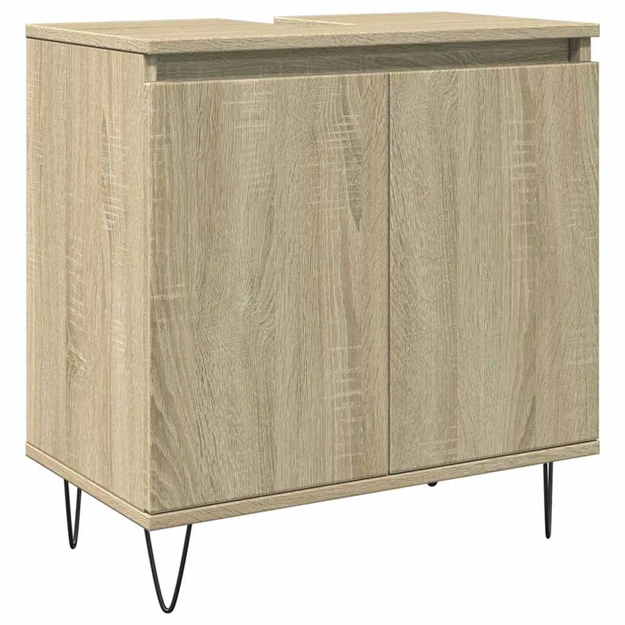 Ensemble de meubles de salle de bain 3 pcs chêne sonoma - 4