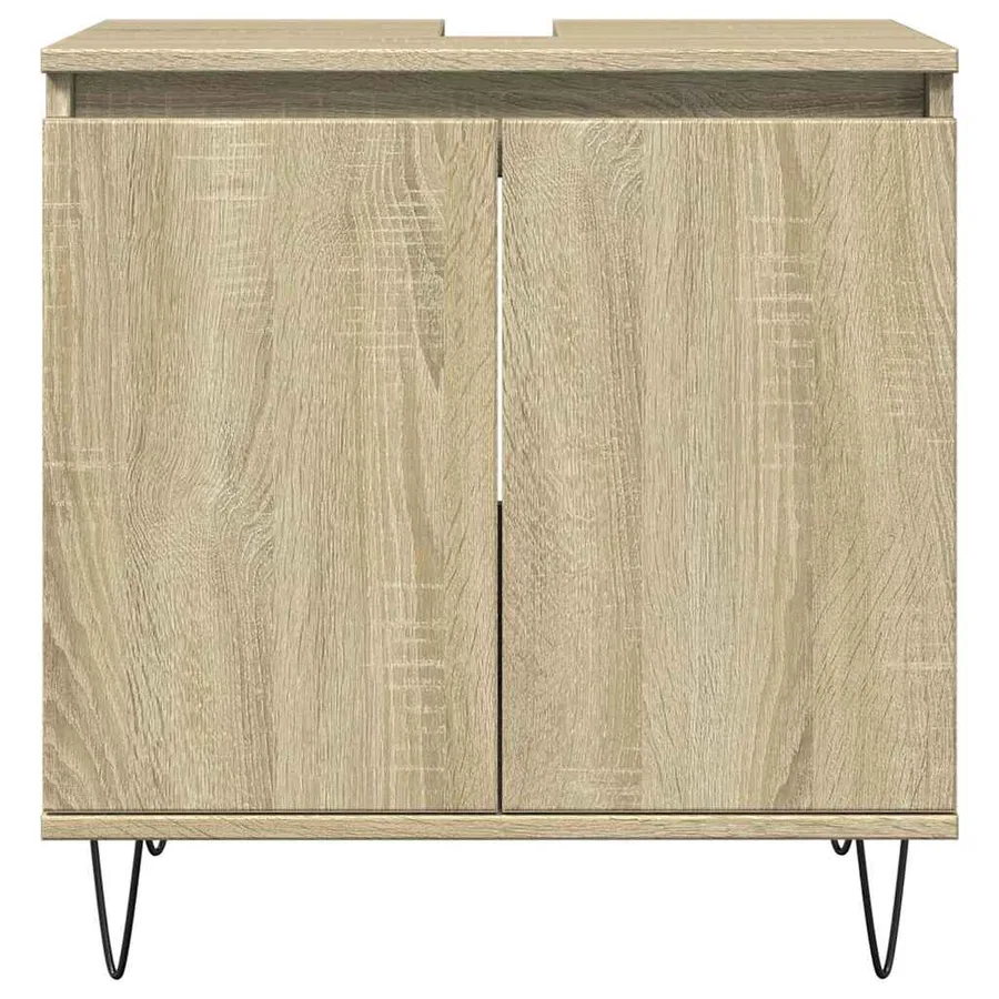 Ensemble de meubles de salle de bain 3 pcs chêne sonoma - 5