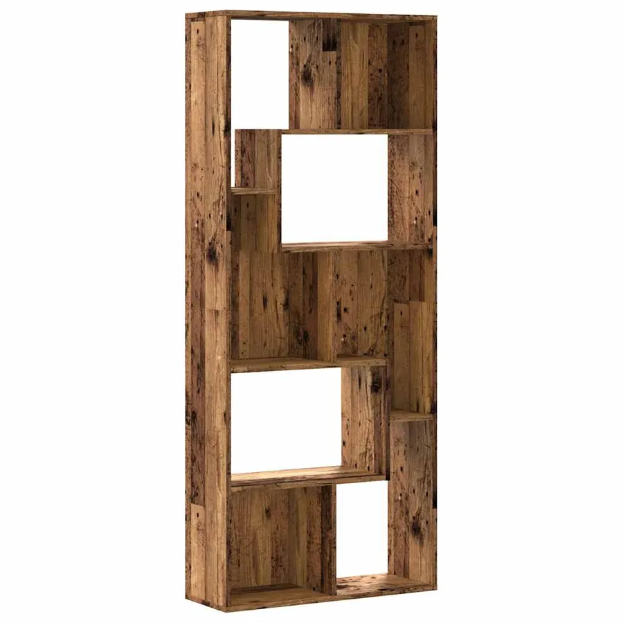 Bibliothèque vieux bois 67x24x161 cm bois d'ingénierie - 2