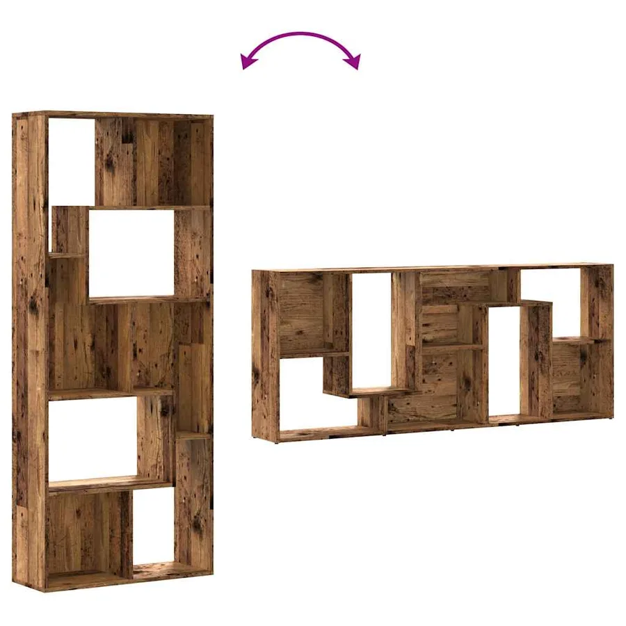 Bibliothèque vieux bois 67x24x161 cm bois d'ingénierie - 8