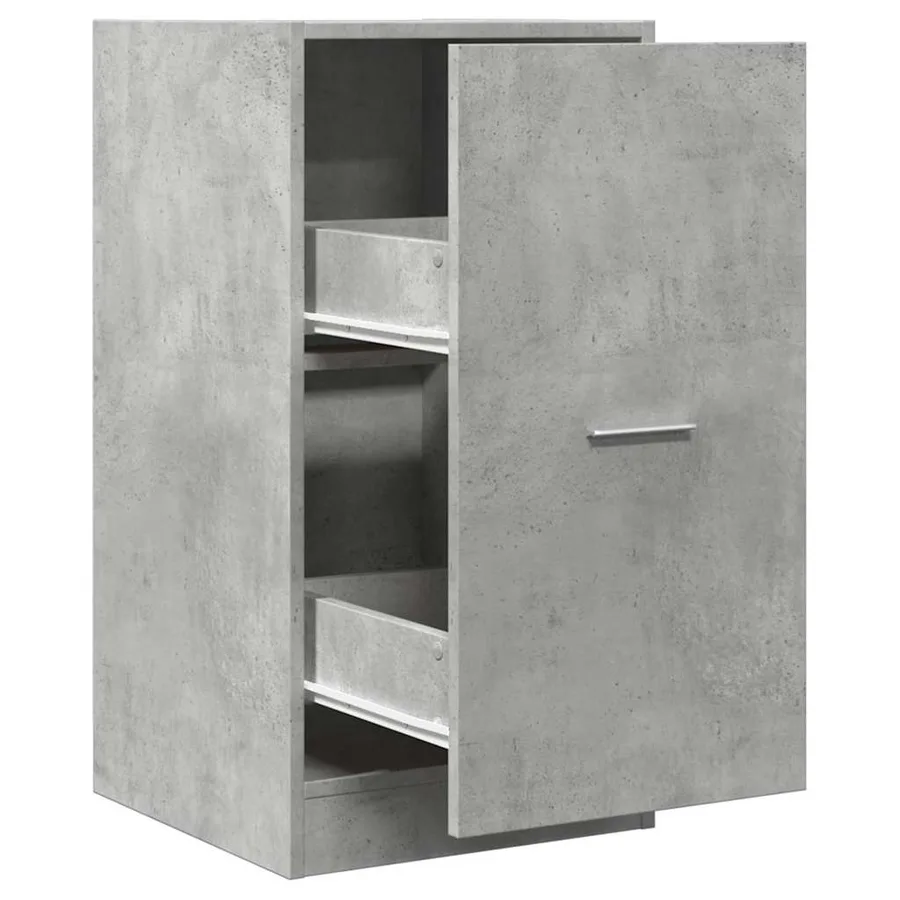 Armoire d'apothicaire gris béton 40x41x77,5cm bois d'ingénierie - 2