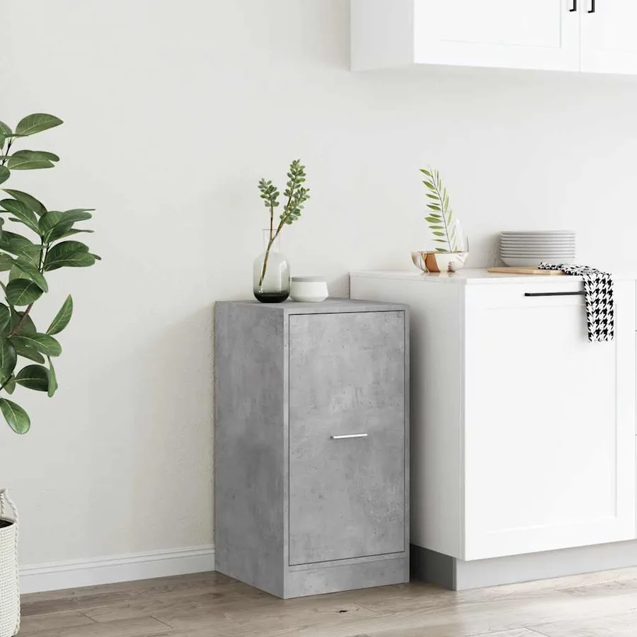 Armoire d'apothicaire gris béton 40x41x77,5cm bois d'ingénierie - 3