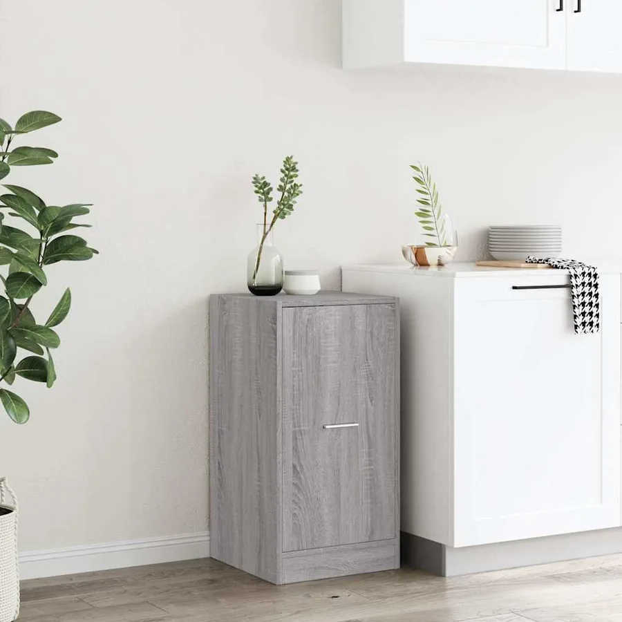 Armoire apothicaire sonoma gris 40x41x77,5 cm bois d'ingénierie - 3