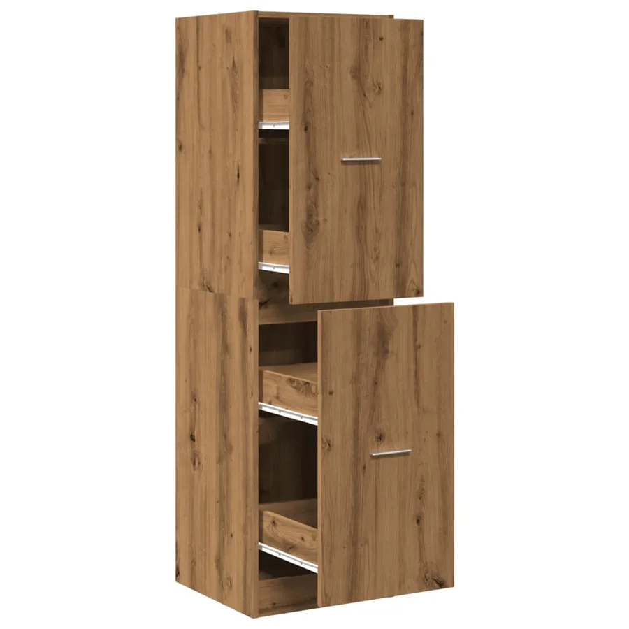 Armoire d'apothicaire chêne artisanal bois d'ingénierie - 2