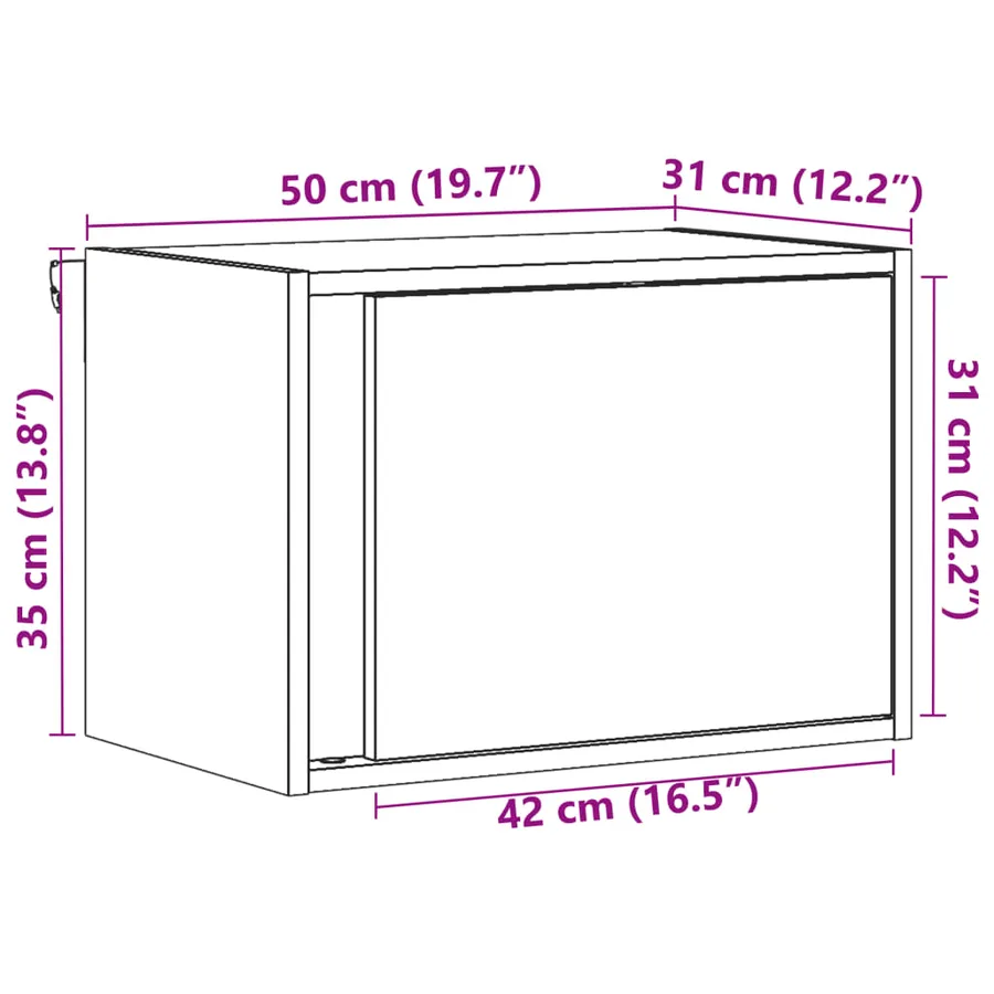 Tables de chevet murales avec lumières LED 2 pcs chêne fumé - 15