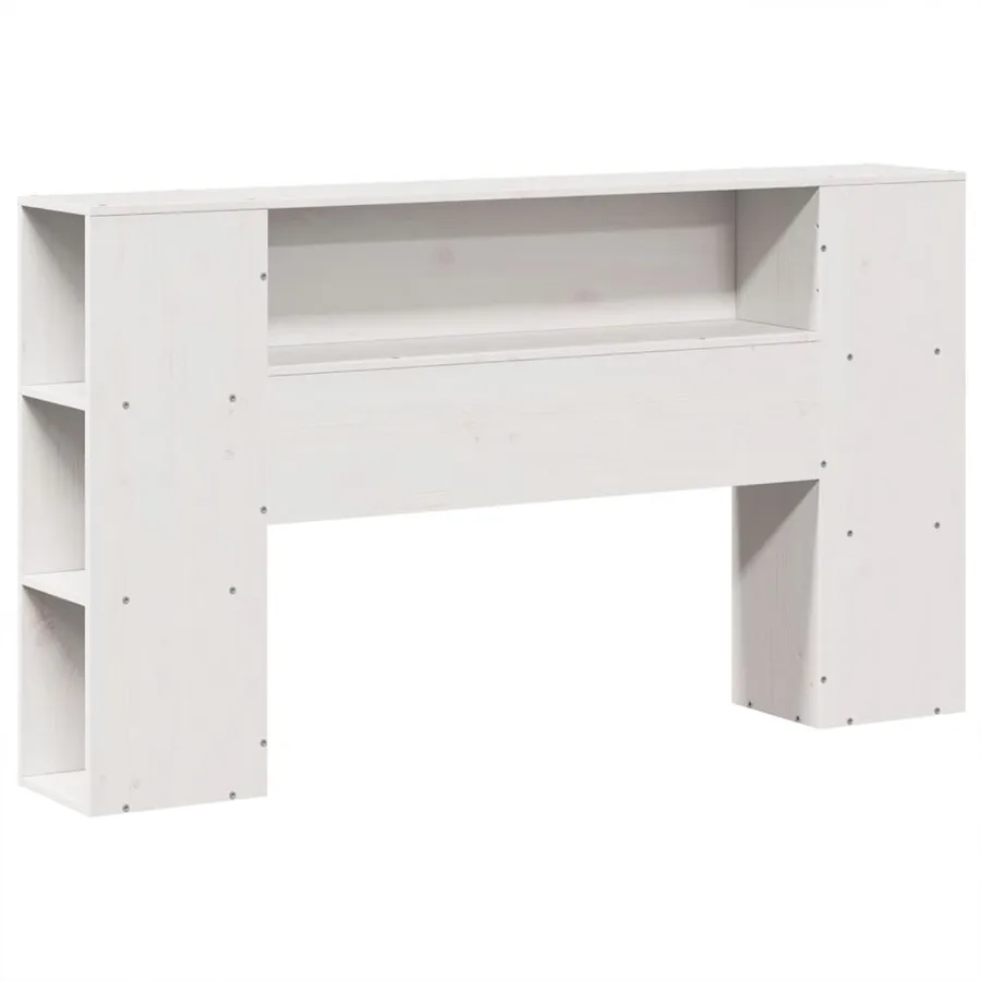 Cadre de lit sans matelas blanc 160x200 cm bois de pin massif - 6